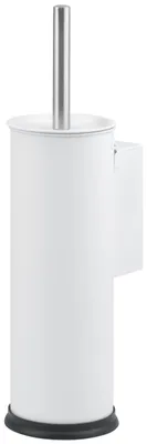 Immagine prodotto di Set per WC bremermann incl. supporto a parete, portascopino, portascopino, acciaio inox rotondo, bianco