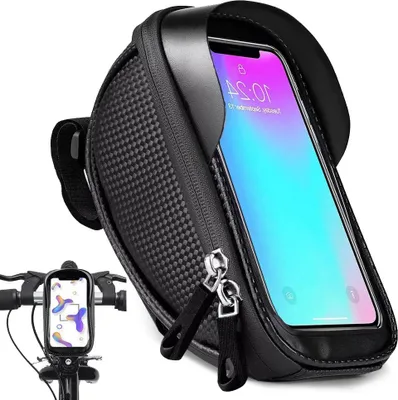 Obrázek produktu pro Černá brašna na kolo s držákem na telefon HOLDER