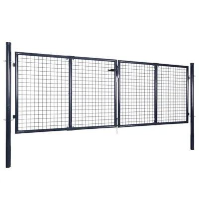 Immagine prodotto di vidaXL Cancello da giardino in rete Acciaio zincato 289 x 75 cm Grigio