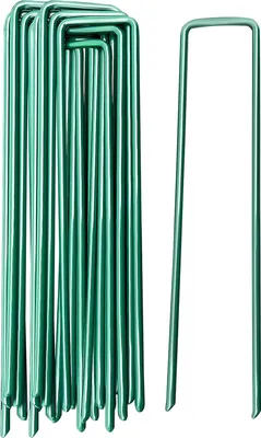Produktbild von Erdanker Verzinkt Bodenanker 10 Stück Stabile Stahl Heringe Erdnägel Bodenhaken aus Stahl zur Befestigung von Unkrautvlies 150mm lang x 30mm breit Ø 1mm