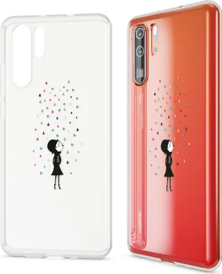 Produktbild von NALIA Hülle für Huawei P30 Pro, Motiv Handyhülle Slim Silikon Case Schutzhülle Colorful Rain