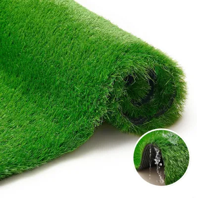 Produktbild von Rasenteppich Natural Deluxe Kunstrasen Grün Garten Balkone Terrassen Wintergärten Höhe:40 mm 300 x 300