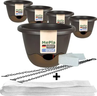 Produktbild von MePla - 5 Stück Ampel Mareta ø25 Braun/Bronze + 2 x Ersatzbewässerungsband