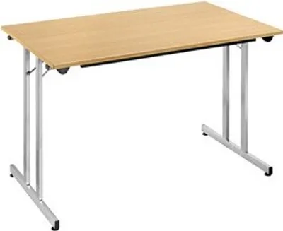 Produktbild von SODEMATUB Mehrzwecktisch buche rechteckig, Vierkantrohr silber, 140,0 x 70,0 x 74,0 cm