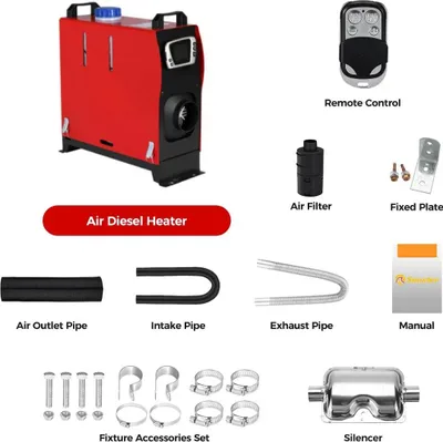 Immagine prodotto di Riscaldatore ad aria diesel, potenza 8KW, controllo LCD, 12v 8kw