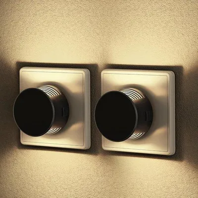 Image de Lampes de chevet avec détecteur de luminosité - Lumière blanche chaude (3 niveaux réglables) - Lot de 2
