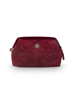 Produktbild von Pip Studio Kulturbeutel Cosmetic Purse Velvet Quiltey Days Red weinrot