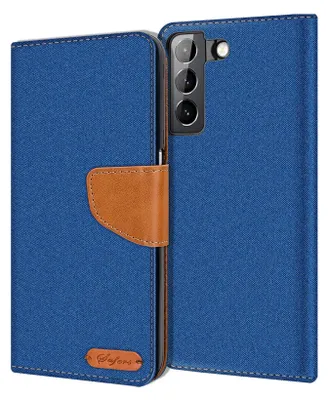 Image de Housse de téléphone portable Samsung Galaxy S21 FE Etui Wallet Flip Case Protection Housse tissu Cover