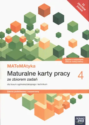 Productafbeelding van WSiP MATeMAtyka 4. Maturalne karty pracy. Zakres podstawowy i rozszerzony, Edukacyjny, Polski, Broszurowa okładka, 240 stron(y)