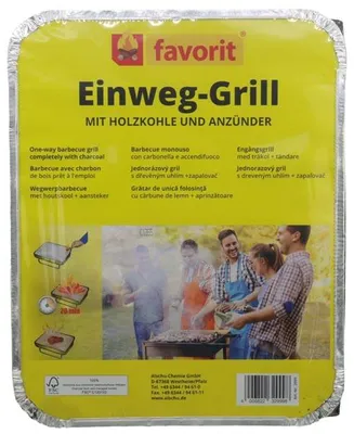 Produktbild von Grill Einmalgrill ca. 30x24x5cm mit Grillkohle