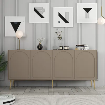 Immagine prodotto di Skye Decor, Lyon 80 - Atlas, oro, consolle, Atlas, pannelli truciolari rivestiti al 100% in melamina, 180 x 35 x 80 cm