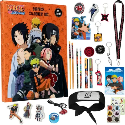 Imagen del producto de Calendario de Adviento 2024 para niños: Calendario de cuenta atrás con papel de carta de anime para niños, con regalos (naranja)