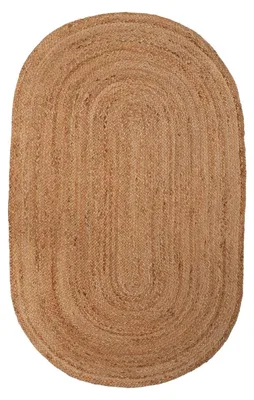 Produktbild von Handwebteppich - 90 x 160 cm - Braun - Jute - oval