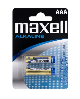 Produktbild von Maxell LR 03 AAA, Einwegbatterie, AAA, Alkali, 1,5 V, 2 Stück(e), 44,5 mm