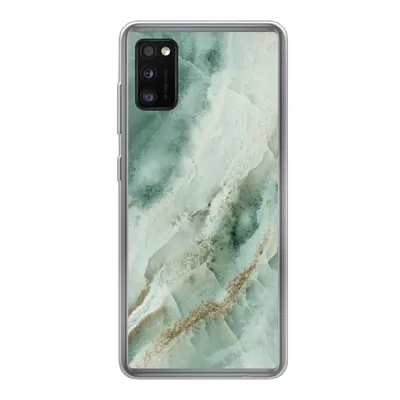 Produktbild von MuchoWow® Handyhülle Schutzhülle Hülle für Samsung Galaxy A41 Naturstein - Grün - Chic Silikon Softcase Handy Hülle - Mobiltelefon