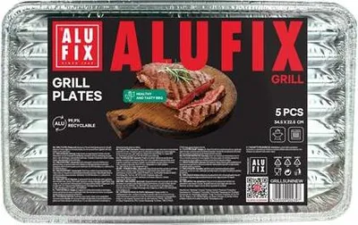 Obrázek produktu pro Grilovací tác, 34,5 x 22,5 cm, obdélníkový, 5 ks, ALUFIX GRILL5UNINEW