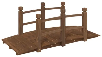 Produktbild von vidaXL Gartenbrücke mit Geländer 150x67x56 cm Massivholz Fichte