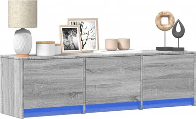 Produktbild von vidaXL TV-Schränk mit LED Graues Sonoma 140 x 34 x 40 cm Holzwerkstoff