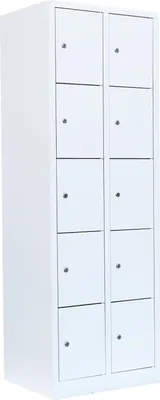 Produktbild von Schließfachschrank Wertfachschrank Fächerschrank Spind 10Fächer Weiß 520527