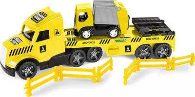 Produktbild von Abschleppwagen mit Müllwagen und Sicherheitsbarrieren, 78 cm
