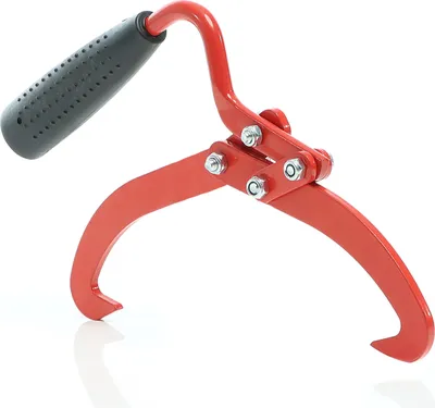 Produktbild von XPOtool Holzzange 340x150x30 mm bis 75kg, Handpackzange als Verladehilfe für Rundhölzer bis Ø19cm, Greifer mit Handgriff