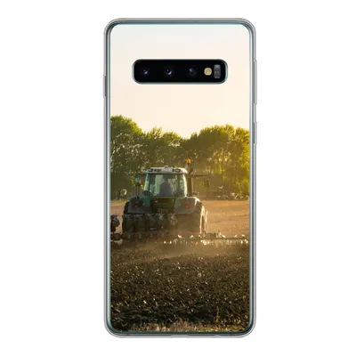 Produktbild von MuchoWow® Handyhülle Schutzhülle Hülle für Samsung Galaxy S10 Traktor - Vogel - Land Silikon Softcase Handy Hülle - Handytasche