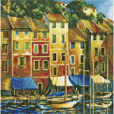 Zdjęcie produktu dla Zestaw do haftowania krzyżykowego "Portofino", model M387, schemat, 22x23 cm