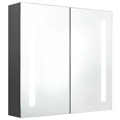 Zdjęcie produktu dla vidaXL Szafka z lustrem LED do łazienki szara 62x14x60 cm