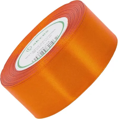 Produktbild von Dunkelorangefarbenes Satinband 38mm - 32mb