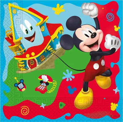 Immagine prodotto di Tovaglioli di carta per il compleanno di Topolino, 33x33 cm, 20 pezzi