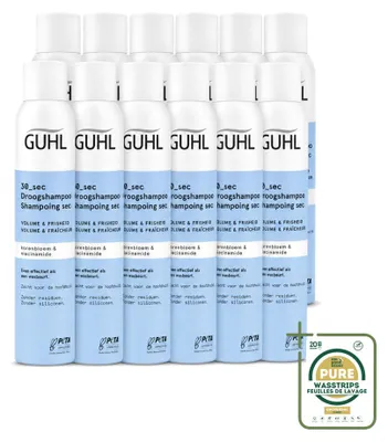 Immagine prodotto di 12 confezioni di shampoo secco volumizzante e rinfrescante Guhl - 200 ml ciascuna - confezione risparmio - 12 pezzi