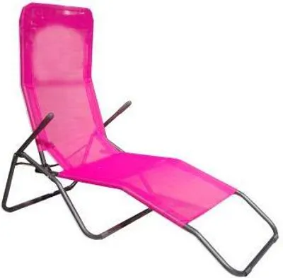 Obrázok produktu pre skladacie kovové lehátko 186x60x98cm PINK tmavé, nosnosť 100kg