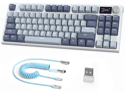 Zdjęcie produktu dla Klawiatura mechaniczna 75% - Bezprzewodowa, RGB, do gier - Złącze USB-C