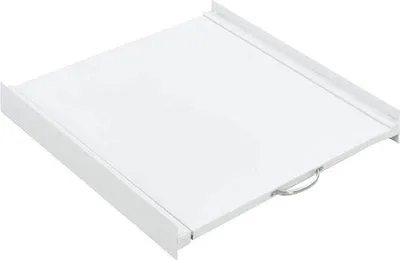 Immagine prodotto di Telaio intermedio Unyqoos® per lavatrice e asciugatrice – Struttura di supporto per impilare in modo sicuro, con cassetto estraibile, bianco, acciaio, 60x60x8 cm, 6,8 kg, capacità di carico 80 kg/4 kg