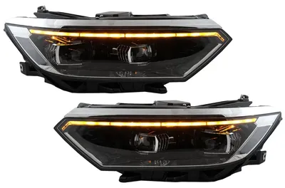 Productafbeelding van LED-koplampen voor VW Passat B8 3G, modeljaar 2016-2019, met sequentiële dynamische knipperlichten.