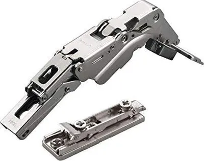 Produktbild von 2 x Salice Topfband 155° Serie 200 Bohrbild T45 Eckanschlag inkl. Linear-Montageplatte Höhe 3 mm mit vormontierten Euroschrauben und Exzenterverstellung Schrankscharnier von SOTECH