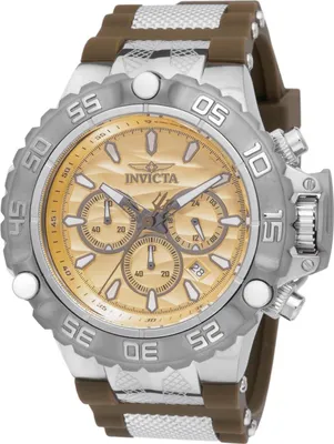 Produktbild von Invicta Subaqua - Poseidon 48559 Herrenuhr - Quarzwerk - Edelstahl mit goldenem Zifferblatt - 55 mm