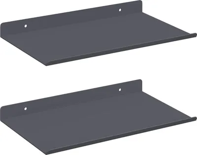 Produktbild von Schwebendes Regal 2 pcs Anthrazit 30 x 18 x 2,5 cm Stahl