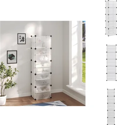 Obrázek produktu pro vidaXL Botník transparentní 44x31,5x153,5 cm PP - Botníky a skříně