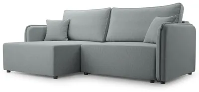 Produktbild von Selsey Kassian - Ecksofa mit Schlaffunktion und Bettkasten, hellgrau, links