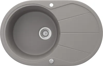 Obrázek produktu pro Umyvadlo Bergström  Beton 78 x 50 cm Kulatý s místem na sušení, Model 29493
