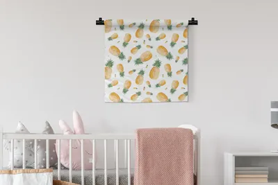 Produktbild von MuchoWow® Wandteppich Wandbehang Ananas - Obst - Design 60x60 cm Tapisserie Dekoration Wandtuch - Dekorationen - Wand Decke