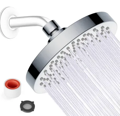 Produktbild von Regendusche Kopfbrause 6 Zoll Chrom Hochdruck mit Selbstreinigungsdüse verstellbar