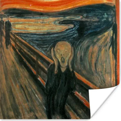 Produktbild von MuchoWow® Poster Der Schrei - Edvard Munch 100x100 cm - Babyzimmer