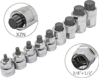 Immagine prodotto di Set di chiavi XZN M4 - M18, 3/8'' - 1/2'', 9 pezzi