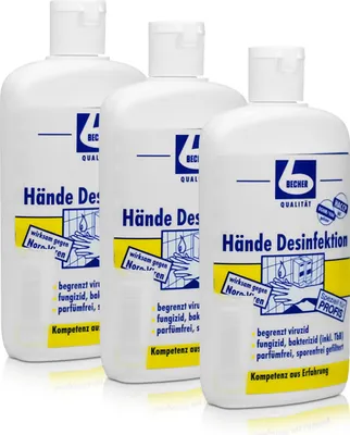 Produktbild von Dr. Becher Hände Desinfektion 100ml Parfüm- und farbstofffreies Gel (3er Pack)