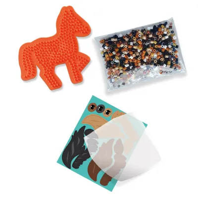 Produktbild von SES Creative Beedz 06214 Bügelperlen-Set Pferde, 1200 Perlen & Stecktafel für Kinder, 5 Jahr(e), Junge/Mädchen, Kind, Kunststoff, Mehrfarbig, 1200 Stück(e)