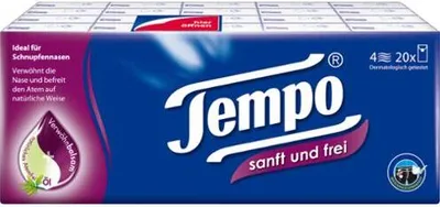 Produktbild von Tempo Taschentücher Sanft&Frei 20x9
