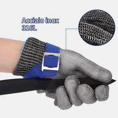 Schnittfeste Handschuhe Niveau 9 - Schnittschutz - Küche/Industrie - Edelstahl - Komfortabel - 2 Stück
