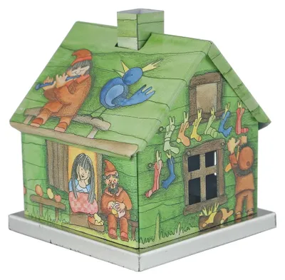 Produktbild von KNOX Räucherhaus mit Märchen Motiv - Schneewittchen - ca. 5,5cm - für Räucherkerzen Größe M - aus Metall